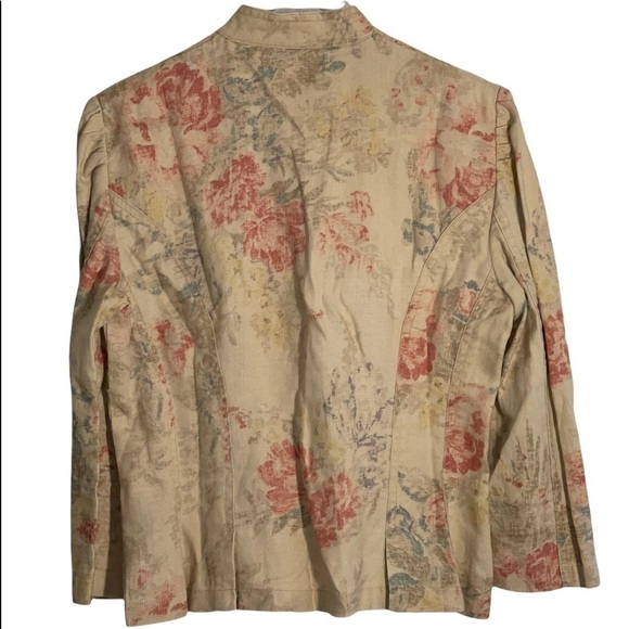 LAUREN Ralph Lauren Vintage Floral Linen Jacket - Picture 4 of 14